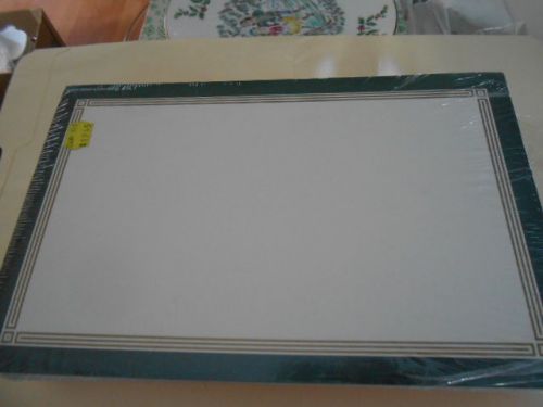 STORE SALE SIGNS HUNTER GREEN BORDER ON WHITE SIGNAGE BLANKS 100 PCS 7&#034; X 11&#034;