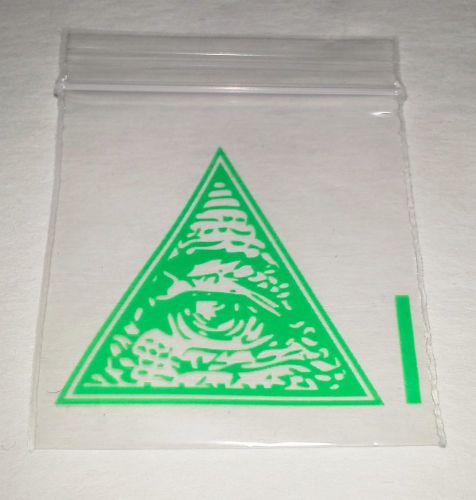 200 Designer Bags - Dollar, Pyramid (1.5 x 2) Small, Tiny, Mini Ziplock Baggies