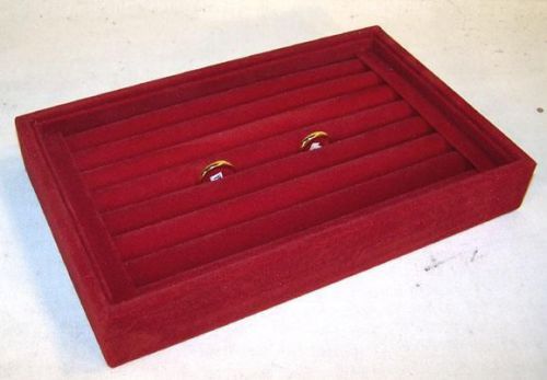 2 new red color small ring tray display box counter  boxes rings displays new for sale