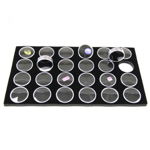 Foam Insert With 24 Slots For Gem Jars Black