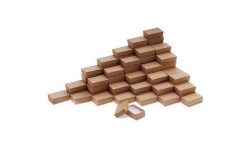 Kraft Brown Cardboard Jewelry Boxes 2.5 x 1.5 x 1 Inches (100)