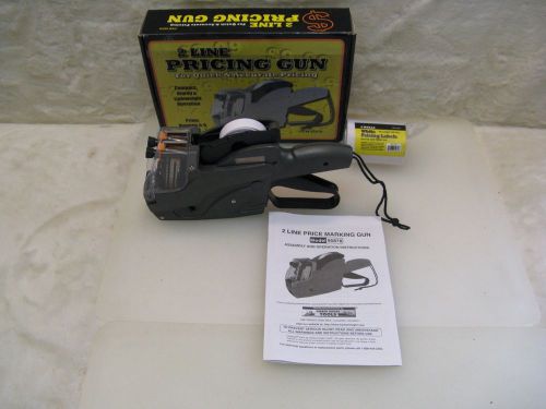 2 line Price Label Gun With 5 Extra Rolls of Labels A868