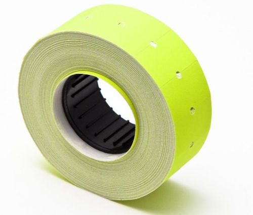 Motex Mx 5500 Label Fluorescent YELLOW 10 rolls of 1000 each total 10,000 labels