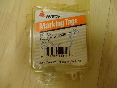 Box of 100 Price tags white with strings and colored label dots