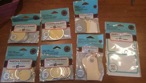 Martha Stewart Home Office w/Avery LOT New Tags and Labels. 7 packs!!