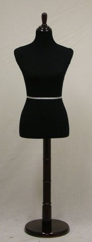 34&#034;26&#034;35&#034; FEMALE MANNEQUIN DRESS FORM BLACK/BURGUNDY FRENCH ROUND BASE (M)