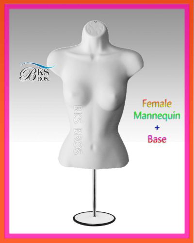 White Female Mannequin Torso Woman Hollow Dress Form Clothing Display Stand Hang