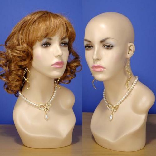 Brand New 17&#034; Flesh Tone Female Mannequin Head 107N 