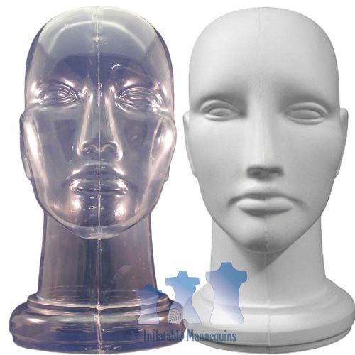 Scratch and Dent:Unisex Head, Hard Plastic White and Clear