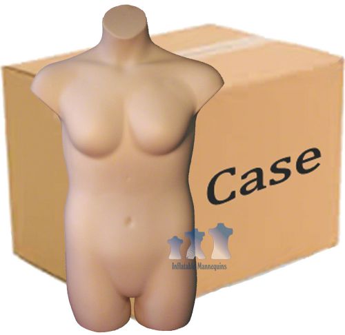 Female Plus Size 3/4 Form-Hard Plastic FLESHTONE case of 20
