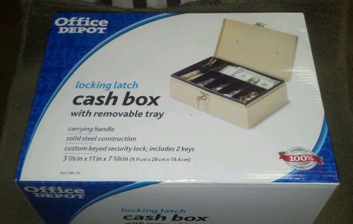 Brand New Office Depot Mini Cash Box w/ Security Lock