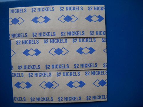 50 new flat paper coin wrappers nickels