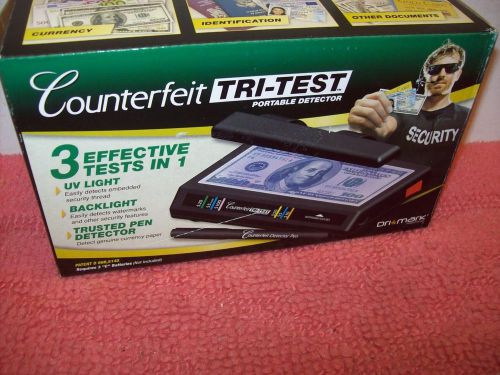 Dri Mark Products Tri-Test Ultraviolet Counterfeit Detection System Black 351TRI