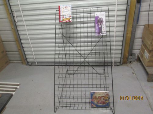 Used 10 tier large wire rack book / cd  display  floor stand (43x291/2 wide in) for sale