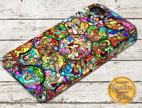 All Character Stain Glass Disney iPhone 4/5/6 Samsung Galaxy A106 Case