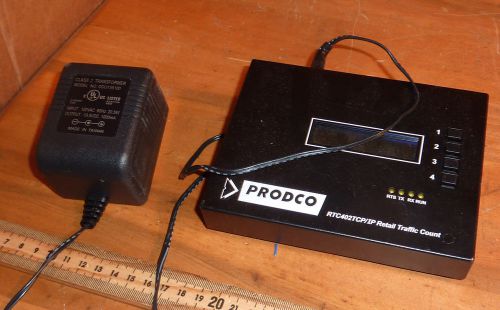 Prodco RTC402TCP/IP Retail Traffic Counter &amp; ac adapter 13.5 vdc 1 amp