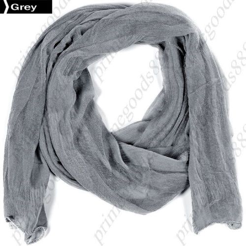 Splicing Casual Chiffon Purity Patchwork Fashion Women&#039;s Scarves Deal Grey