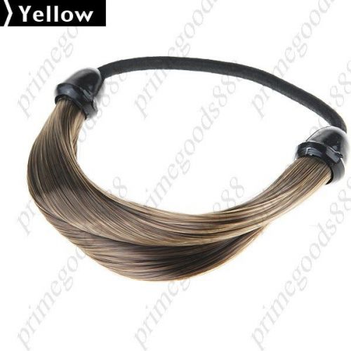 Simulation Pigtail Hair Wig Cannabis Ring Rope Headband Free Shipping Yellow