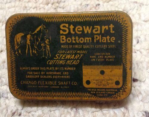 Vintage Stewart Bottom Plate Cutlery Steel Tin