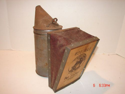 VINTAGE METAL PRIMITIVE BEEKEEPING WOODMAN BEE WARE BEE SMOKER COLLECTIBLE