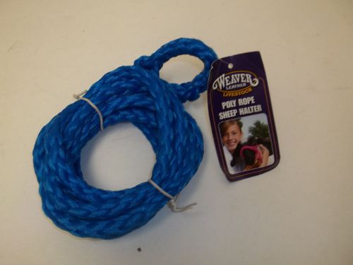 NEW WEAVER POLY ROPE SHEEP HALTER BLUE BRAIDED USA