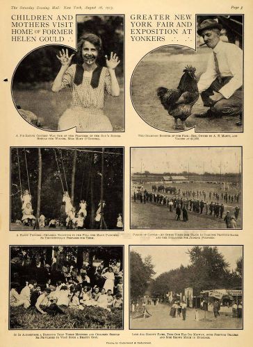 1913 print helen gould new york fair exposition yonkers original historic sem1 for sale