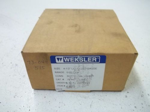 Weksler ay442p24lwxx 4-1/2&#034; gauge 0/20000# *new in a box* for sale