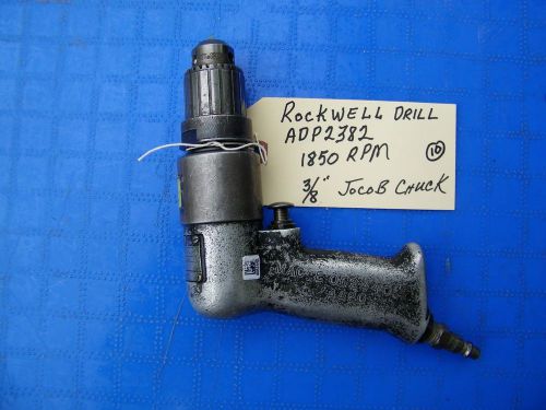 Rockwell- pneumatic drill - adp-2382, 1850 rpm, 3/8&#034; jacob chuck for sale