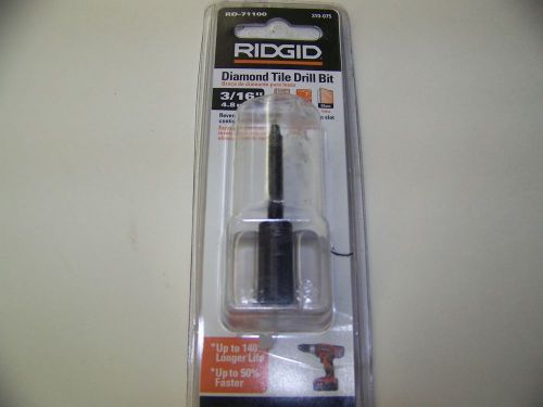Ridgid tools rd-71100 diamond tile drill bit 3/16&#034; 310-075 for sale