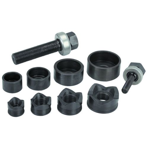 Carbon steel knockout punch kit put holes in steel aluminum fiberglass plastic! for sale