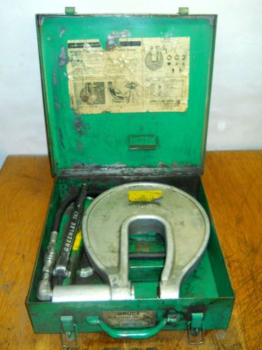 Greenlee 1731 hydraulic knockout driver w/ 796 hydraulic pump &amp; metal case for sale