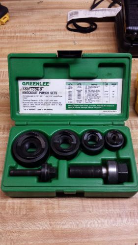 Greenlee 735BB  Conduit Knockout Punch Set 1/2&#034;- 1 1/4&#034; w/ Case