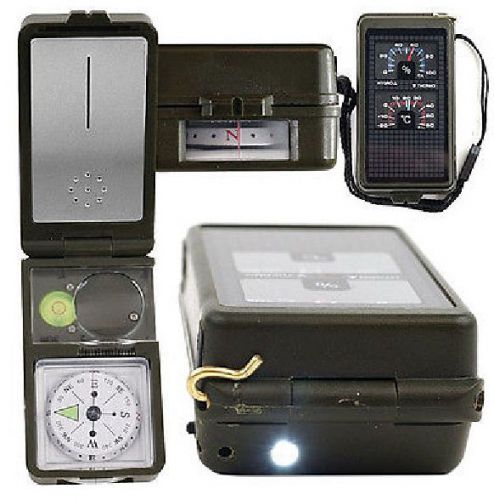 Trademark Global 10-in-1 Multi-Function Compass with LED Light
