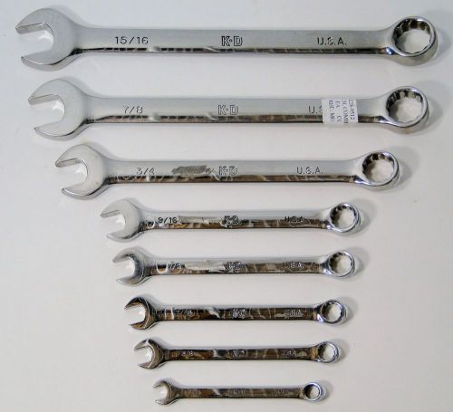 8 pc kd usa 5/16 - 15/16 combination wrench set 12 point for sale