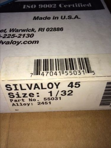 Silvaloy  Easy-Flo 45 Lucas-Milhaupt, 45% Silver Solder 50 troy oz Brazing Alloy