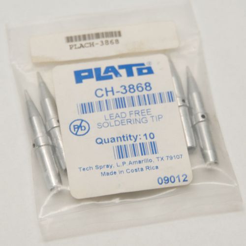 Lot of 10 new tech spray plato ch-3868 soldering iron tips 0.8mm tip size for sale