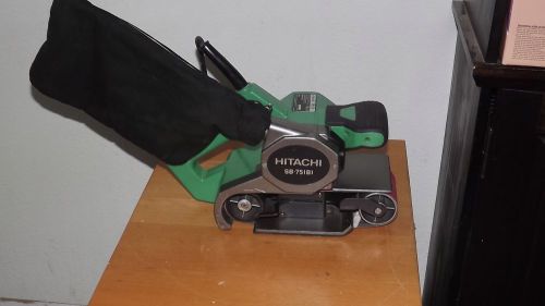 Hitachi sb75(b)  3&#034; belt sander whit dust bag   clean slightly used for sale