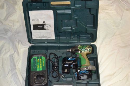 John Deere Tool 1/2&#034; Drive Cordless Impact Combo Kit # ET-3101-J with work light