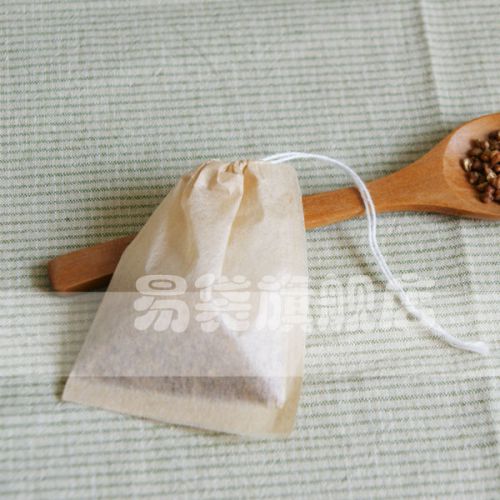 Natural colour! 60+1pcs.(m) 6x10cm empty drawtring tea bags, flower bags for sale