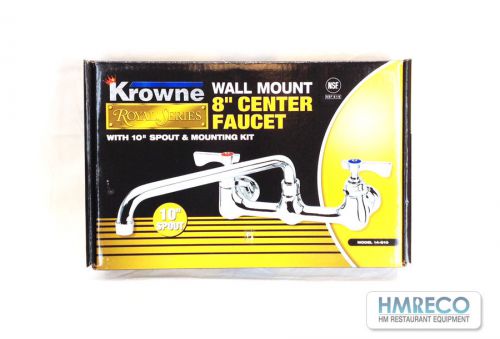 Krowne Wall mount 8 Inch Faucet with 10 Inch Spout and Mounting Kit 14-810
