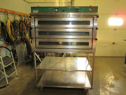 Doyon electric pizza oven/plus stand. 3-deck for sale