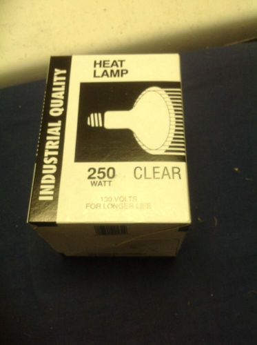 Industrial Heat Lamp 250 Watt 130 120 Volt Clear Box Of 24 Bulbs