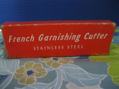 Vintage ~ FRENCH GARNISHING CUTTER ~ Stainless Steel