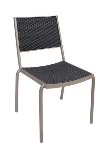 New cocoa beach outdoor aluminum frame synthetic wicker side chair for sale