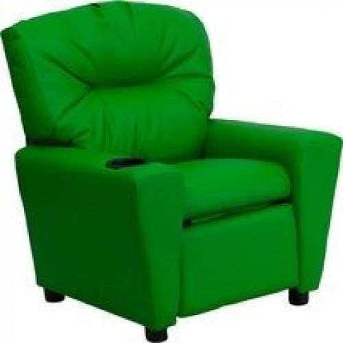 Flash furniture bt-7950-kid-grn-gg contemporary green vinyl kids recliner with c for sale