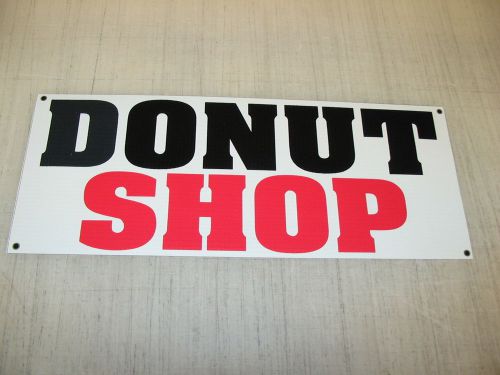 DONUT SHOP Banner Sign * 4 Fresh Hot Coffee Gourmet Cappuccino Machine Doughnut