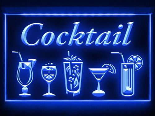 CD031 B Cocktail Drink Bar Restaurant Pub LED Light Sign