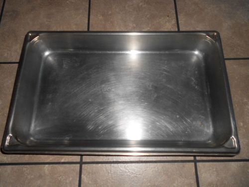Full Size 21&#034; x 13&#034; Stainless SS Buffet Steam Table Insert Pan 2-1/2&#034; LOT of 2