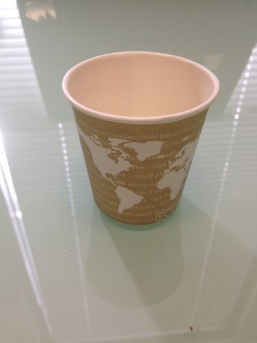 Eco Products 100 PCS 4oz Compostable Paper Hot Cups EP-BHC4-WA