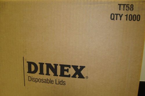 Dinex TT58 Tumbler Lid w/ Straw Slot - Case of 1000 Disposable Lids DXTT58